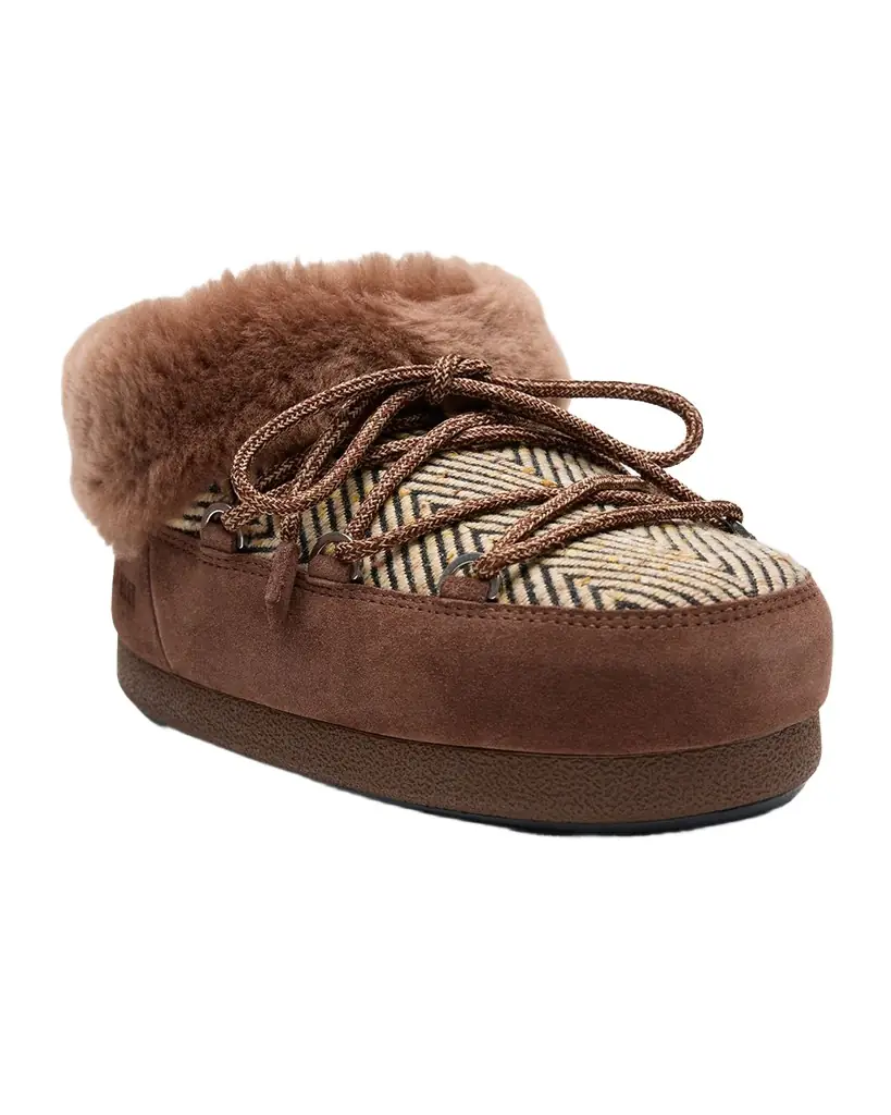 Moon Boot x Guest in Residence EVX Suede Faux Fur Mules
