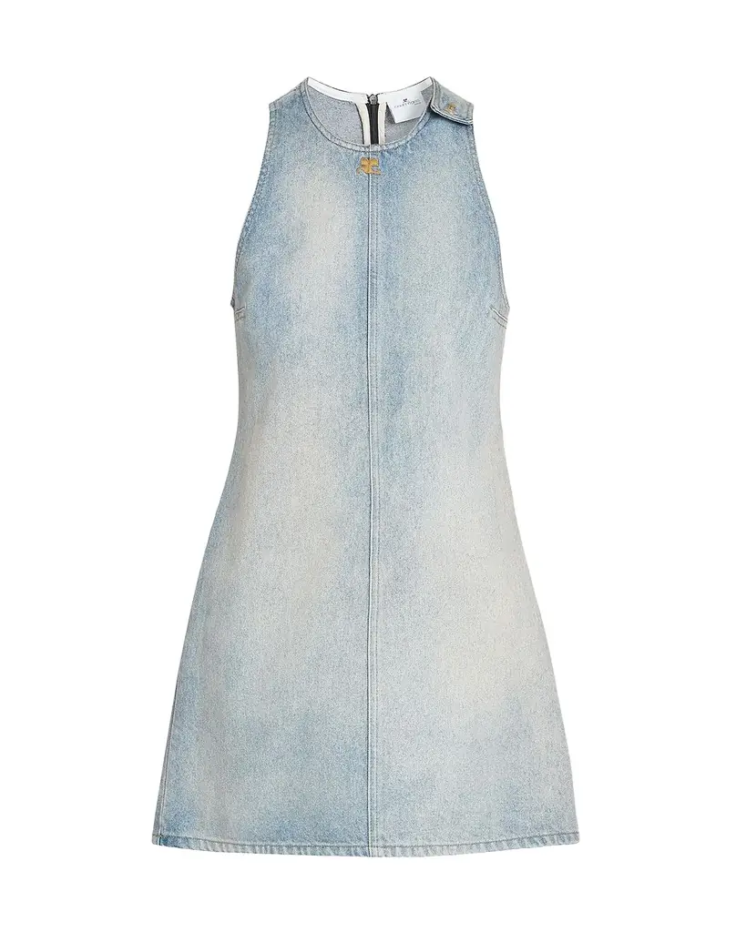 Courreges Heritage Denim A-Line Mini Dress