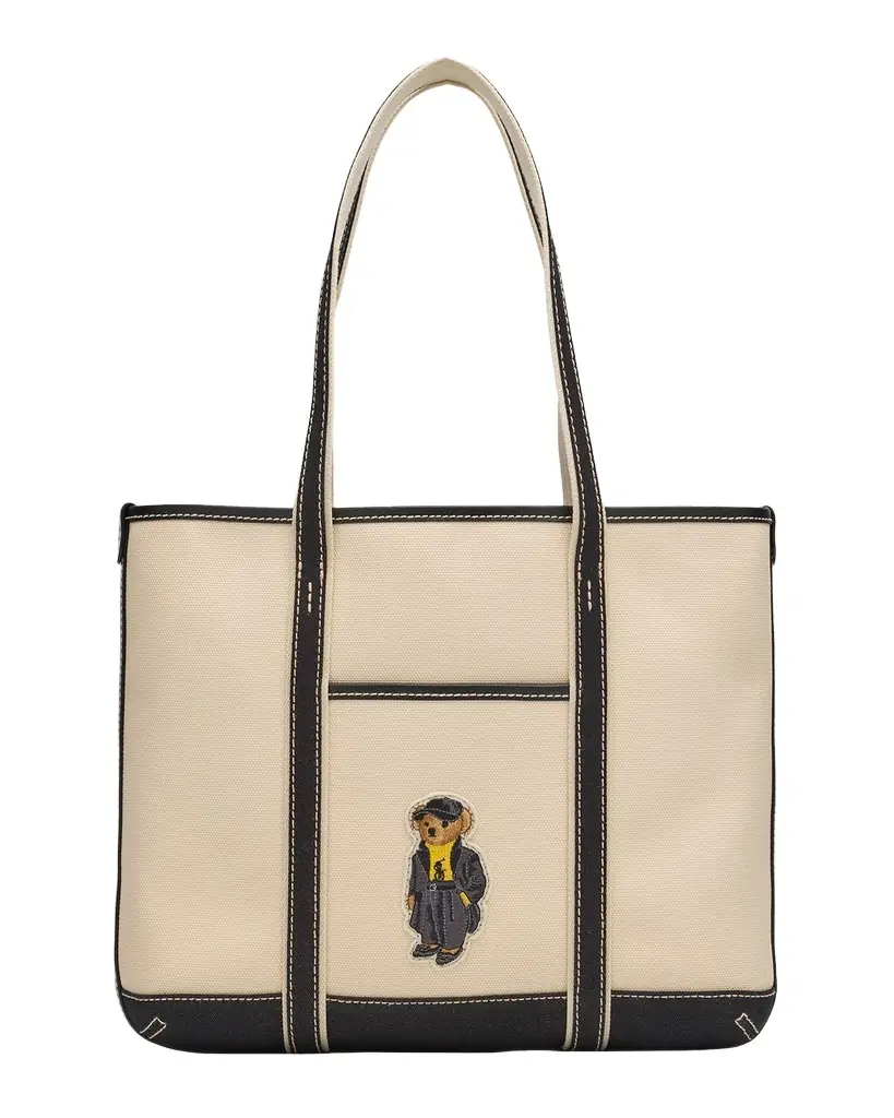 Polo Ralph Lauren Polo Bear Canvas Small Shopper Tote