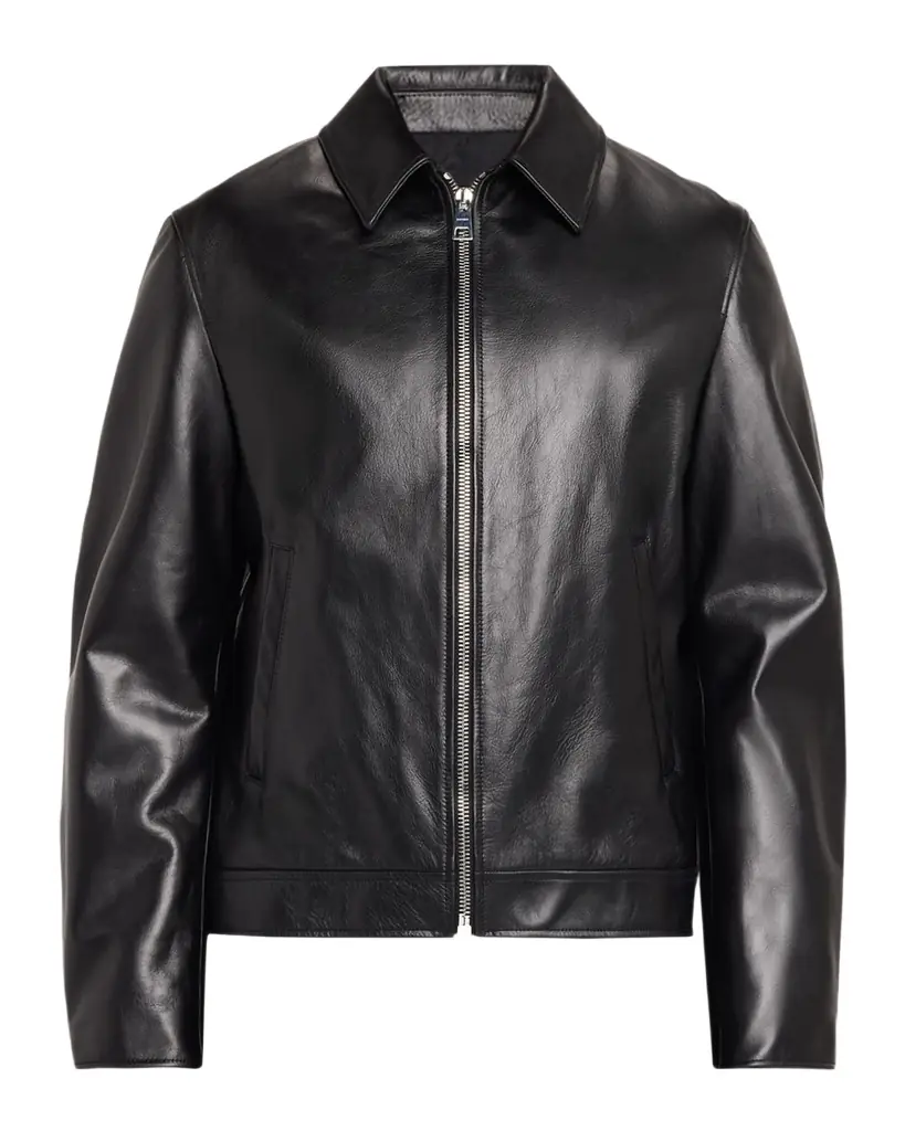 Givenchy Men 's Leather Full-Zip Biker Jacket