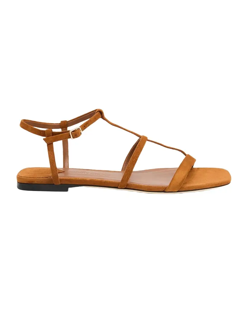 Jimmy Choo Gwynn Flat Suede Sandals