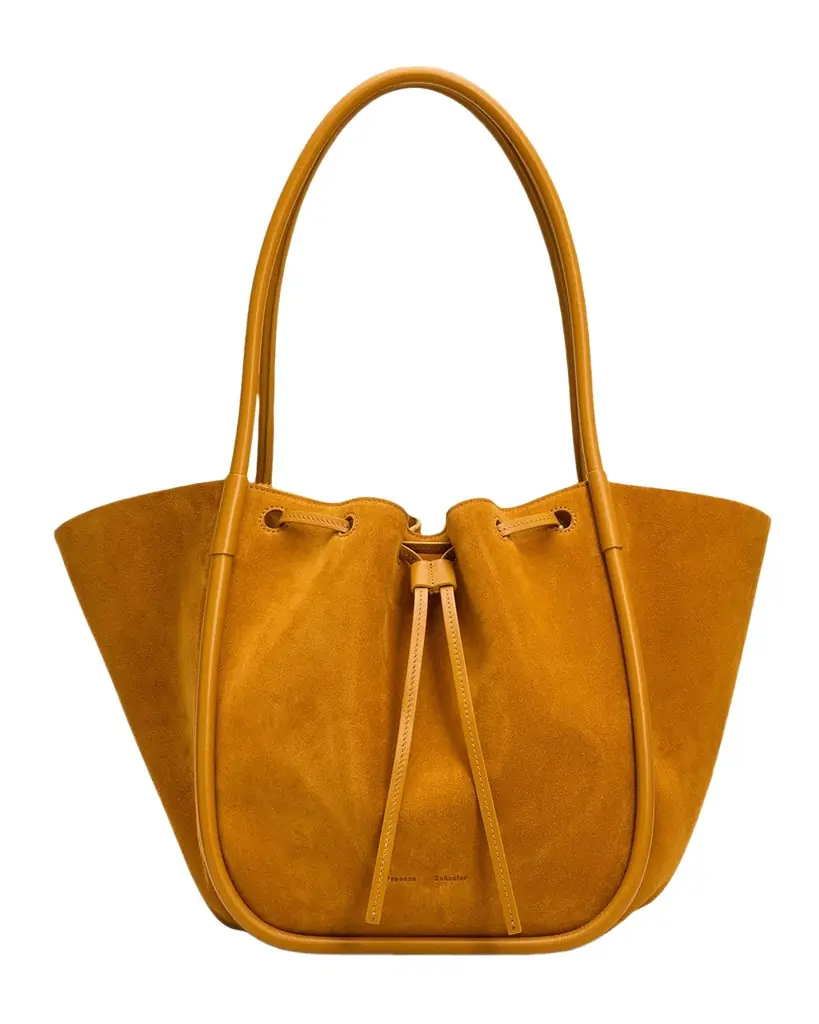 Proenza Schouler Large Ruched Suede Tote Bag