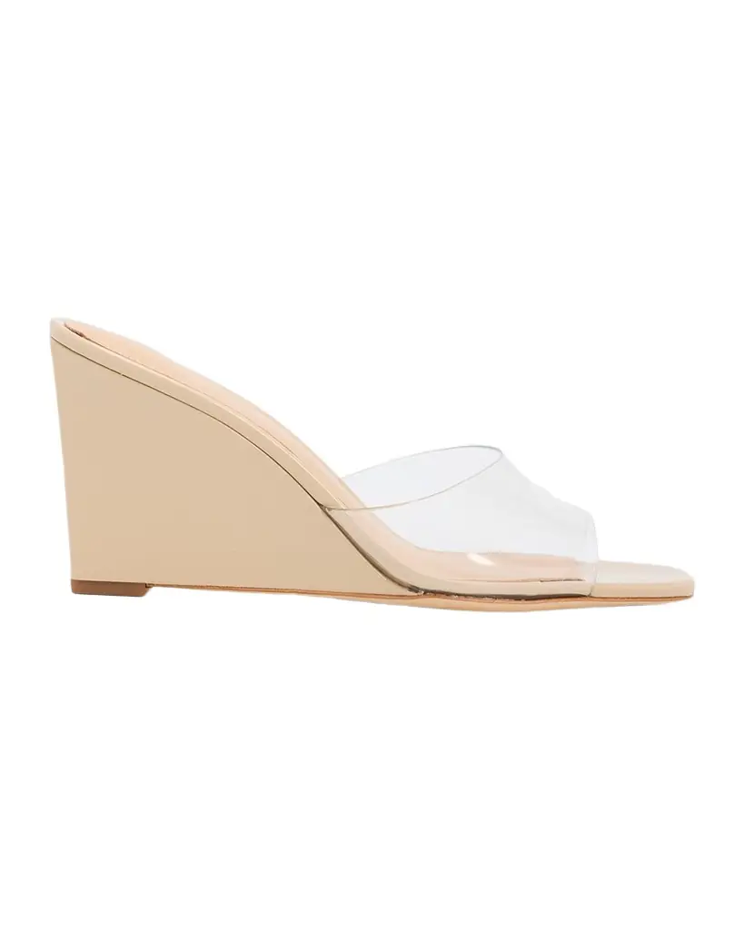 Veronica Beard 85mm Asha PVC Wedge Sandals
