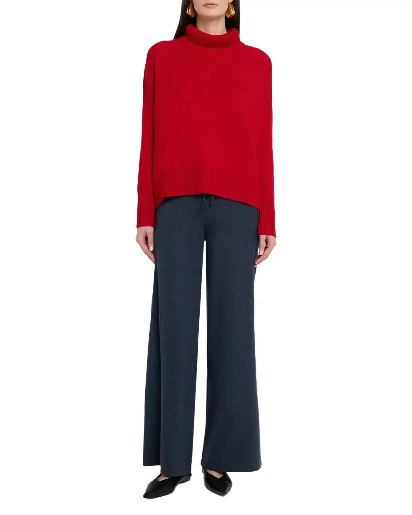 Lisa Yang Sofi Cashmere Straight-Leg Pull-On Trousers