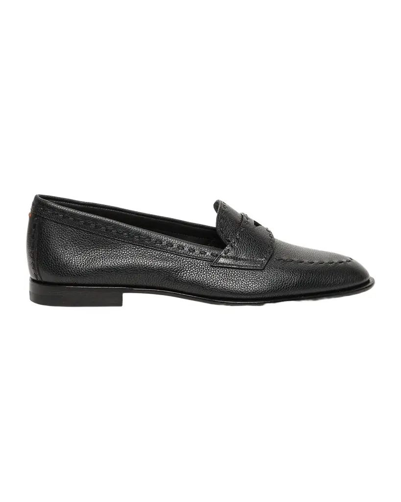Santoni Marlene Leather Penny Loafers