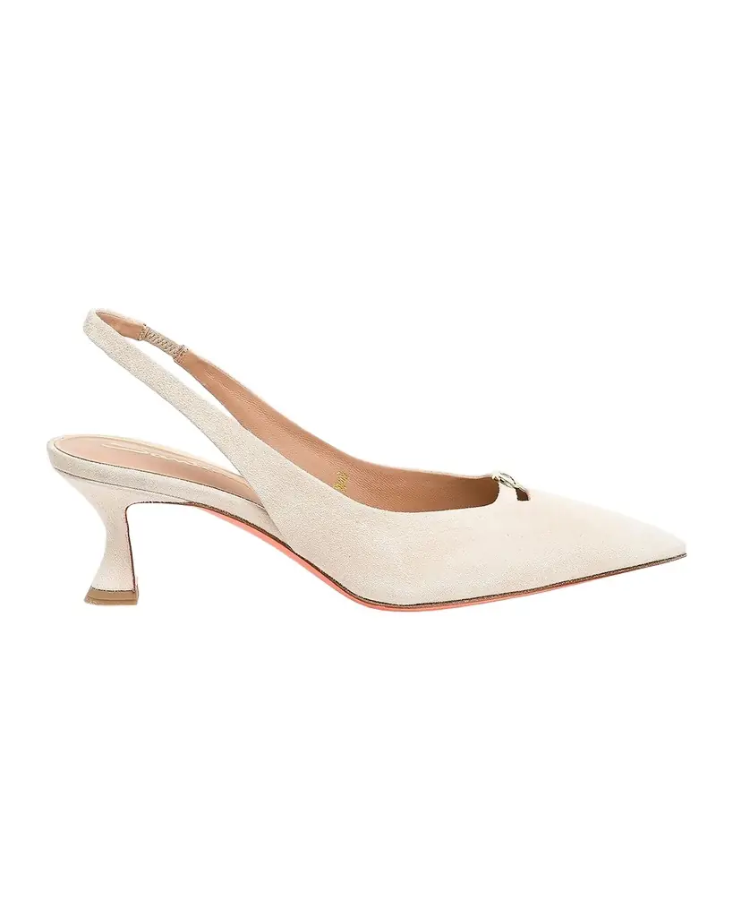 Santoni 55mm Sabine Suede Buckle Pumps - Women's Shoes