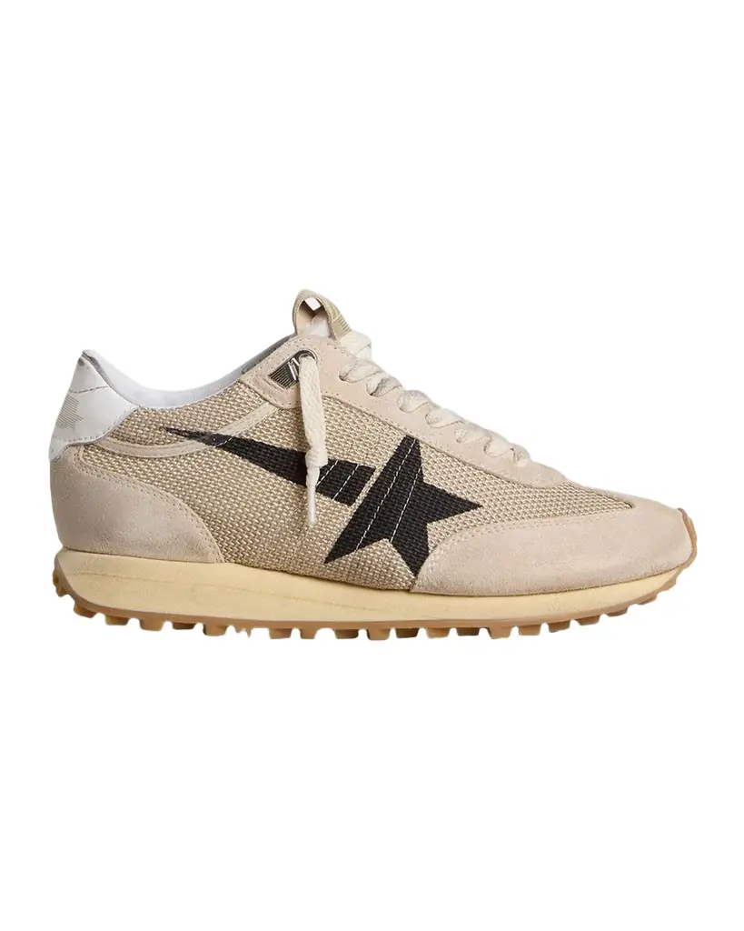 Golden Goose Running Marathon Mixed Leather Sneakers