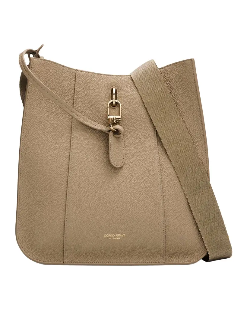Giorgio Armani Pebbled Leather Shoulder Bag