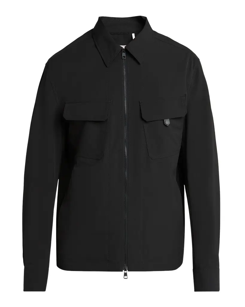 Moncler en 's Polyester Double Pocket Full-Zip Shirt Jacket