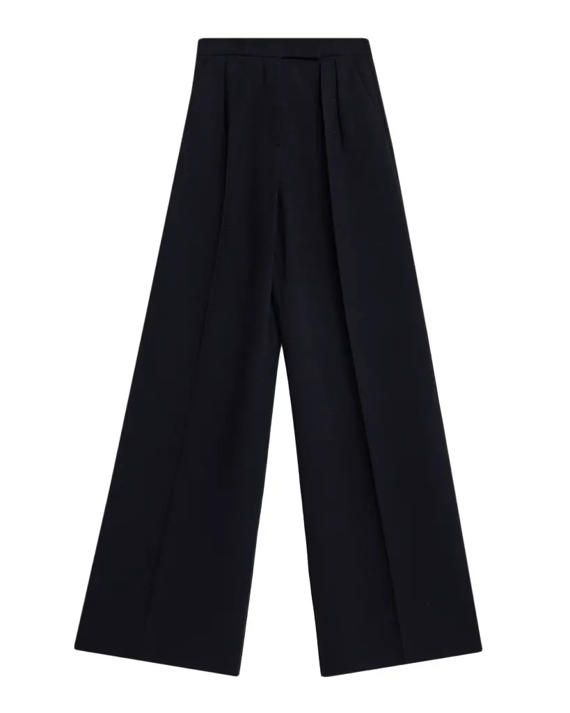 Max Mara Secolo Pleated Wide-Leg Seersucker Pants - Women's Clothing