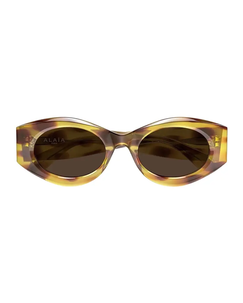 ALAIA 99mm Acetate Oval Sunglasses