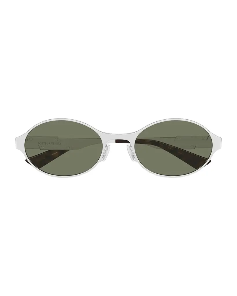 Bottega Veneta 55mm Metal Oval Sunglasses