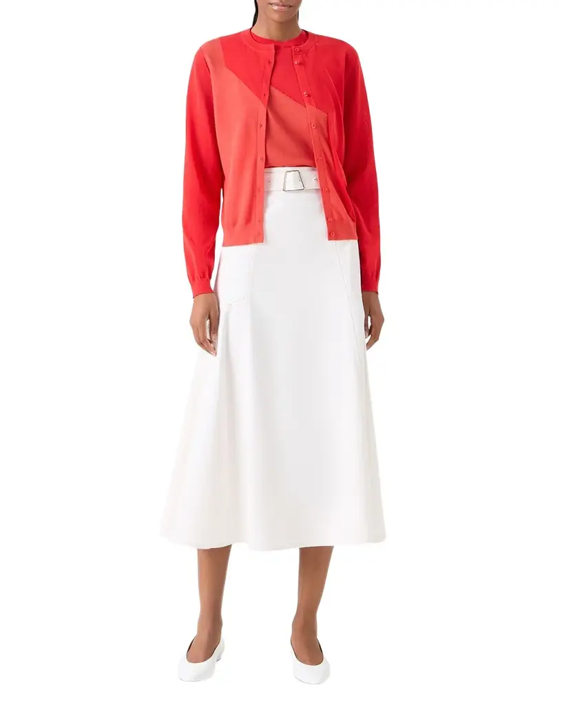 Akris Crewneck Silk-Blend Cardigan