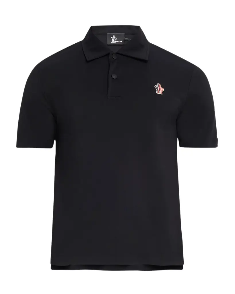 Moncler Men 's Monogram ogo Nylon Polo Shirt