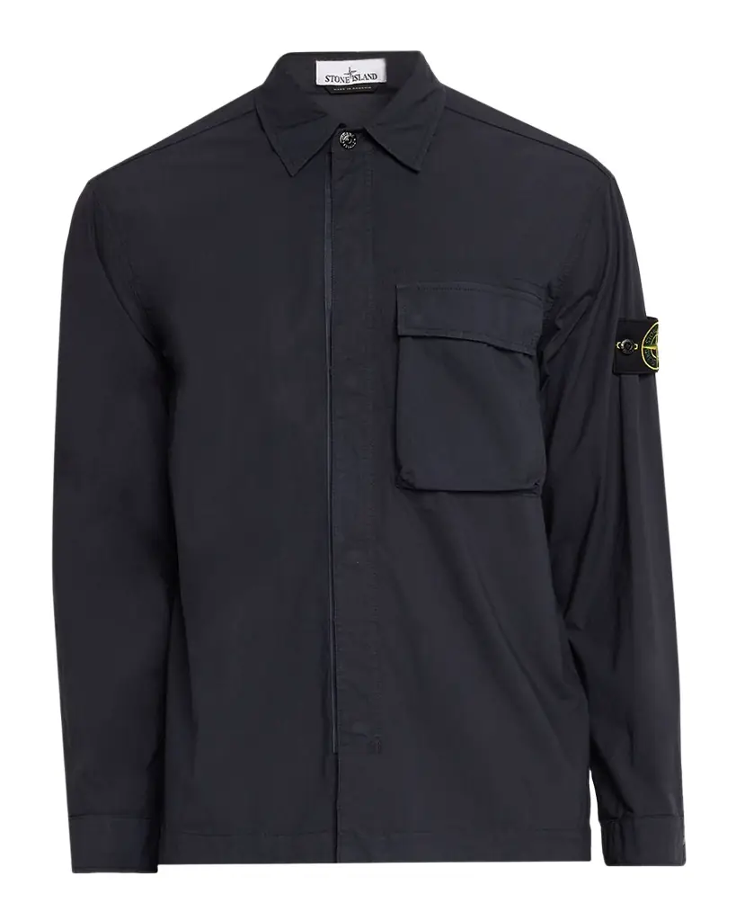 Stone Island Men 's Cotton Concealed Snap-Front Shirt