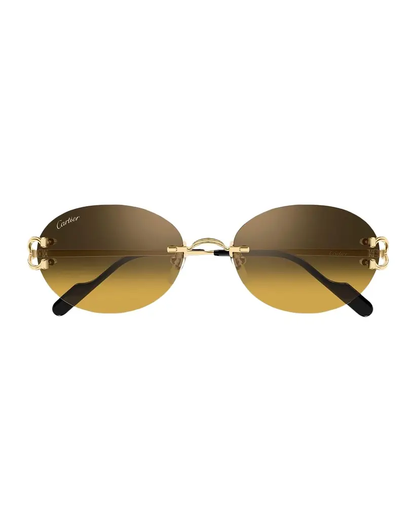 Cartier Men 's CT0551S-009 Metal Round Sunglasses