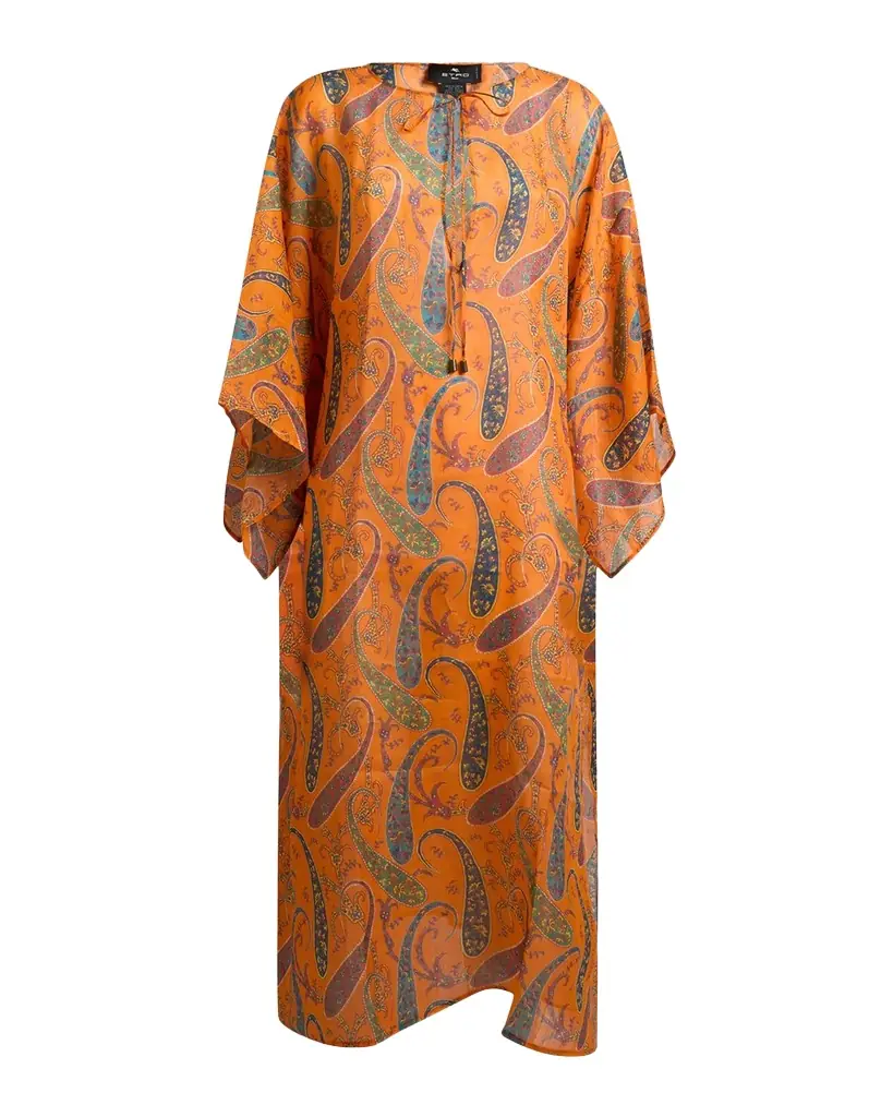 Etro Paisley Maxi Caftan Coverup