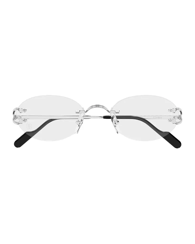 Cartier Men 's CT0621O-002 Metal Oval Eyeglasses