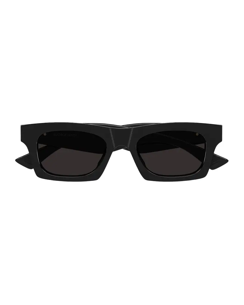 Bottega Veneta Men 's BV1457S-001 Acetate Rectangle Sunglasses
