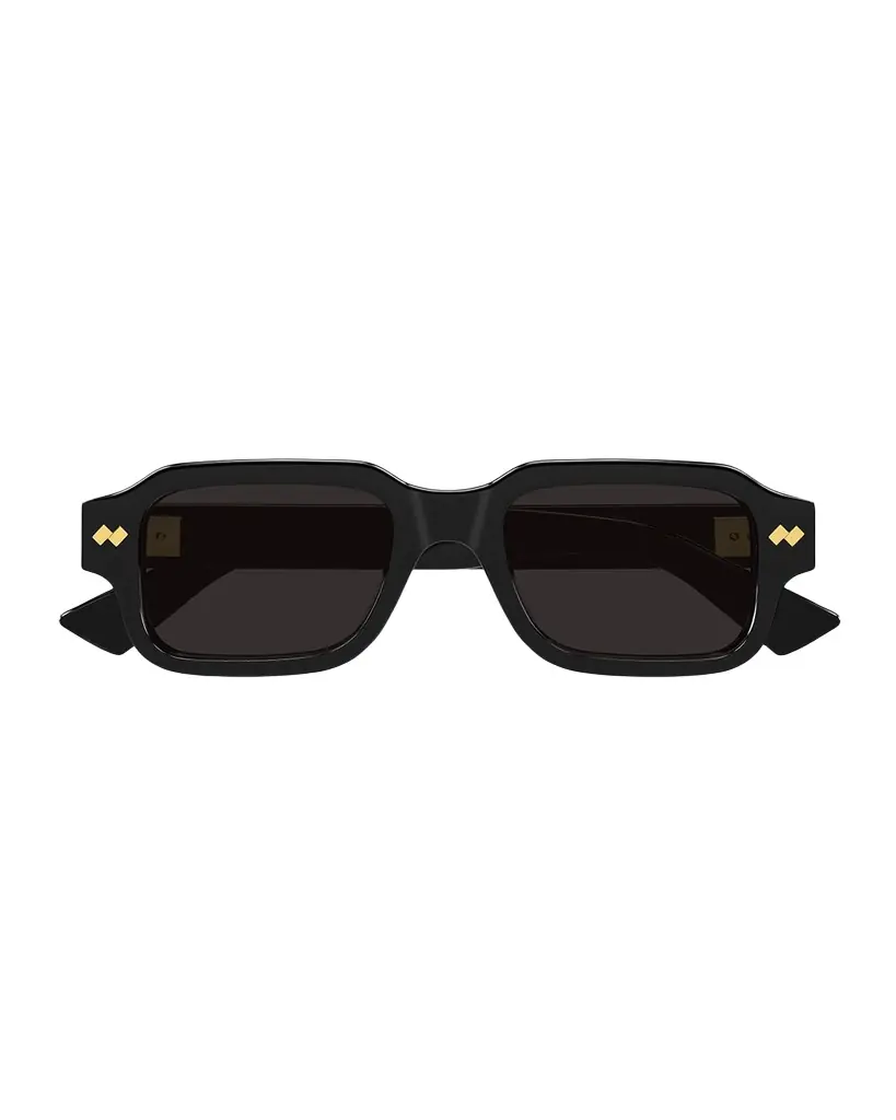 Bottega Veneta Men 's BV1442S-001 Acetate Rectangle Sunglasses
