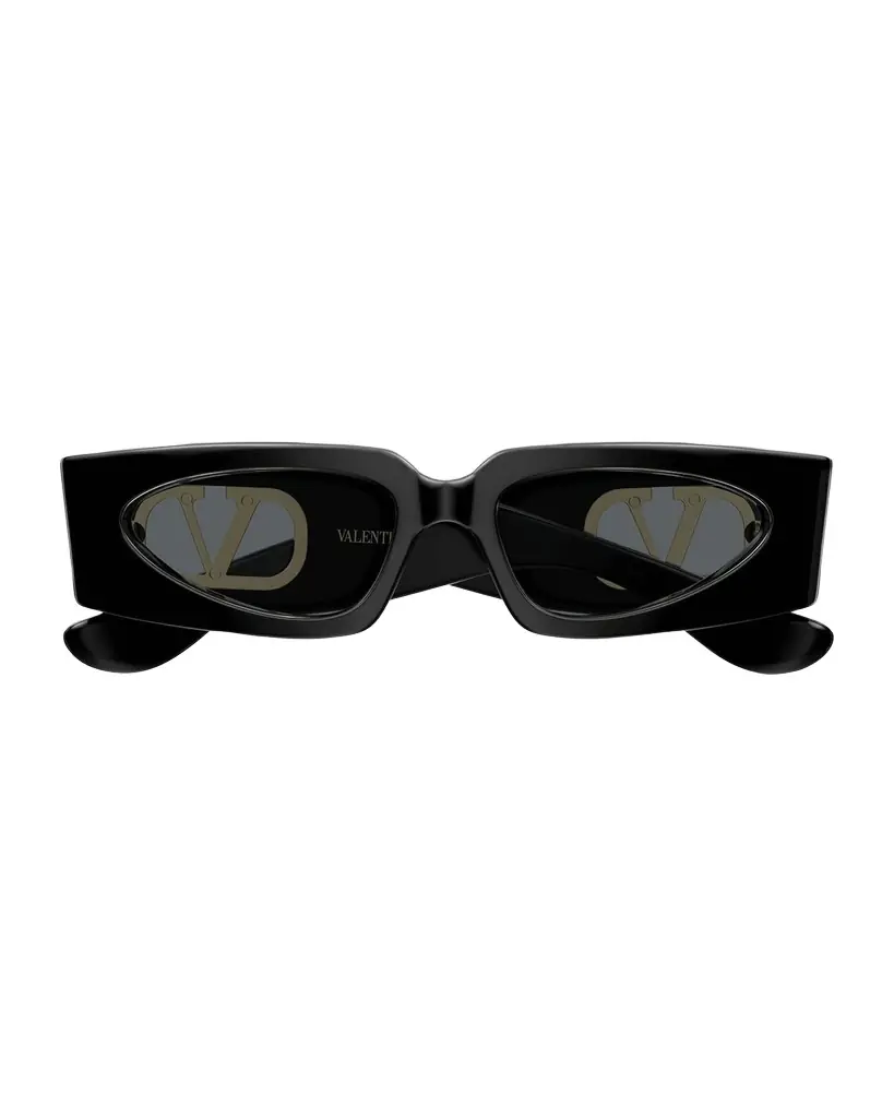 Valentino Garavani VLogo Signature 53mm Rectangular Sunglasses