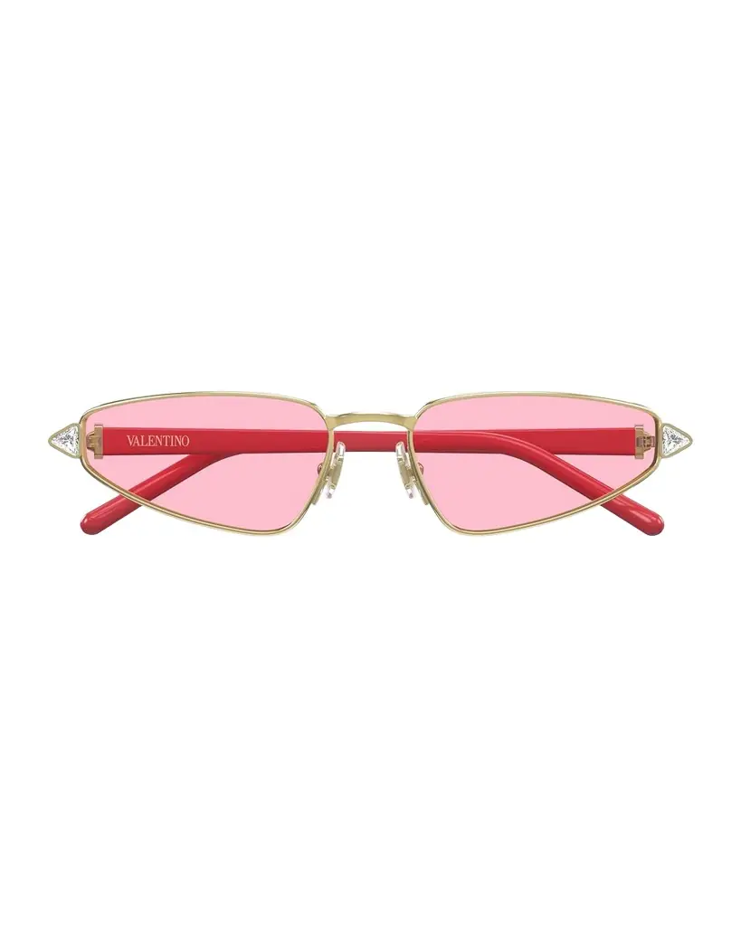 Valentino Garavani Crystal VLogo 57mm Cat-Eye Sunglasses