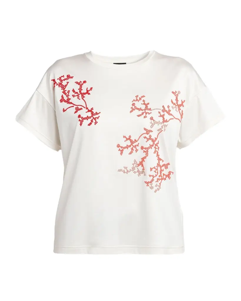 Giorgio Armani Embroidered Short-Sleeve T-Shirt