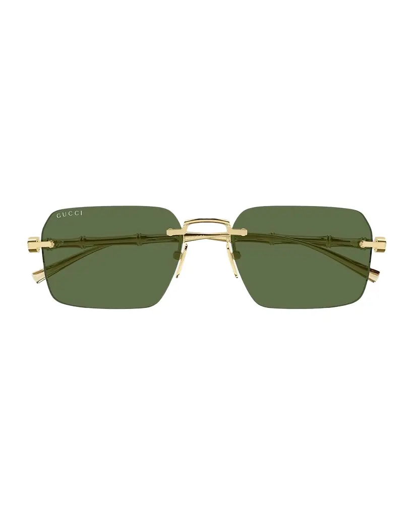 Gucci Men 's GG2154S-003 Metal Rectangle Sunglasses