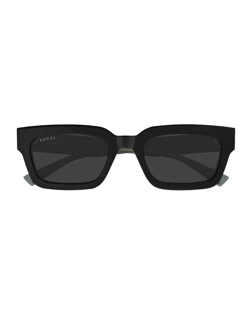Gucci Men 's GG2069S-001 Acetate Rectangle Sunglasses