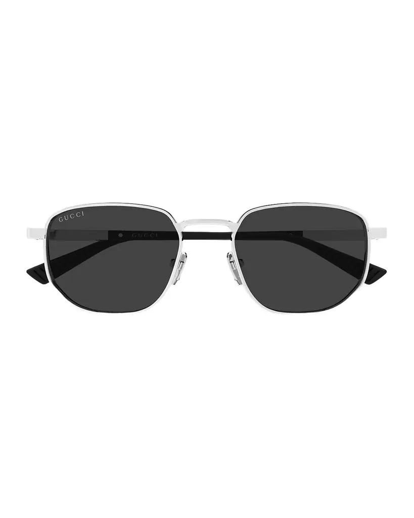 Gucci Men 's GG2093S-001 Metal and Acetate Square Sunglasses