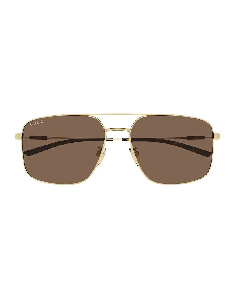 Gucci Men 's GG2096SA-004 Metal Rectangle Sunglasses