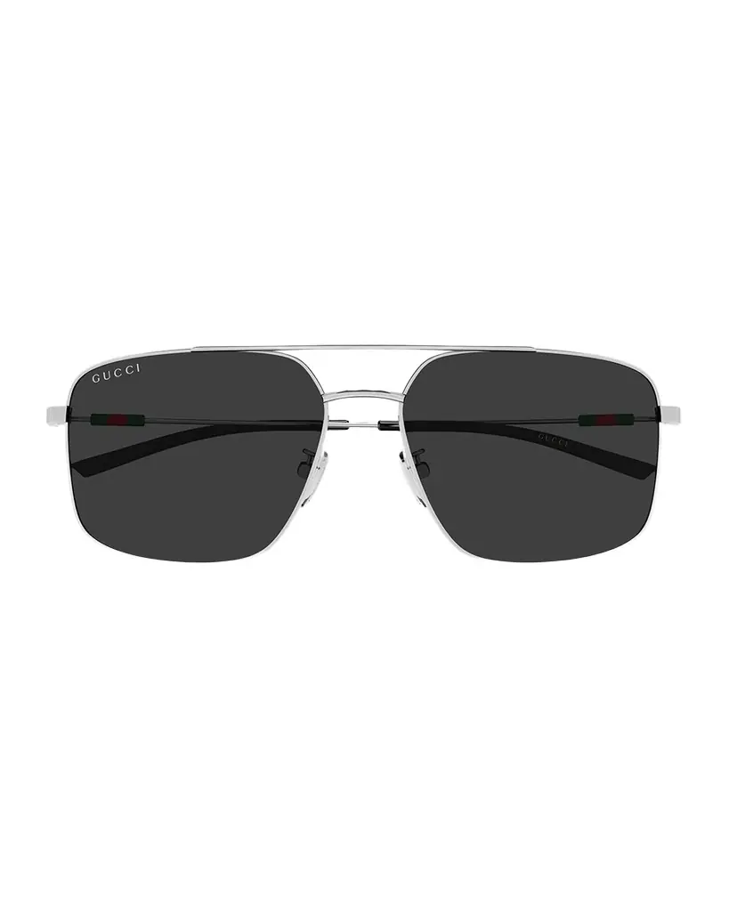 Gucci Men 's GG2096SA-001 Metal Rectangle Sunglasses