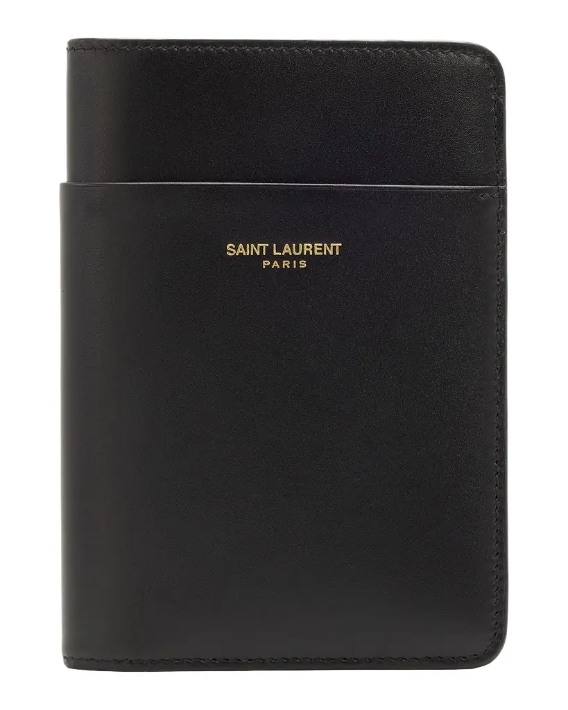 Saint Laurent Men 's Passport Case in Smooth Leather