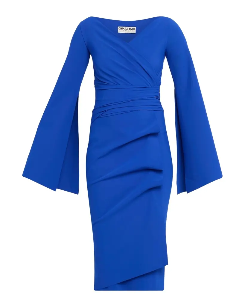 Chiara Boni La Petite Robe Isoshi Split-Sleeve Jersey Midi Sheath Dress