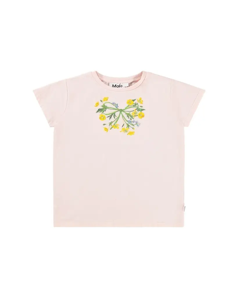 Molo Girl's Ranva Sequin Floral-Embroidered Tee, Size 8-12