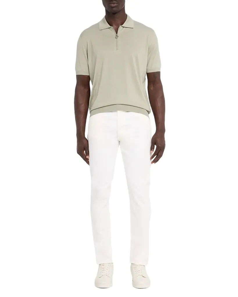 Stefano Ricci Men 's Cashmere, Wool and Silk Quarter-Zip Polo Shirt