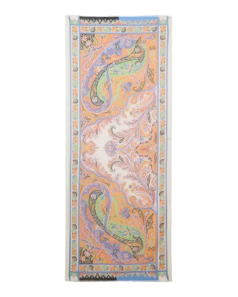 Etro Paisley-Print Cashmere-Blend Scarf