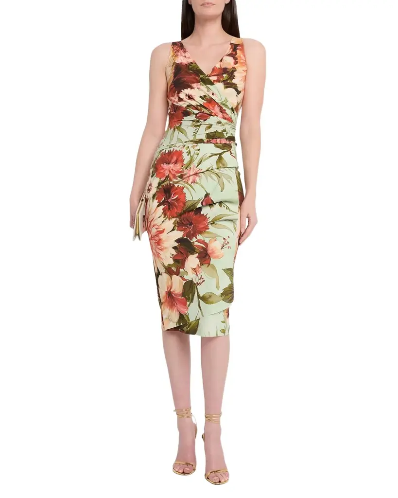 Chiara Boni La Petite Robe Isoshi Floral-Print Faux Wrap Midi Dress - Women's Clothing