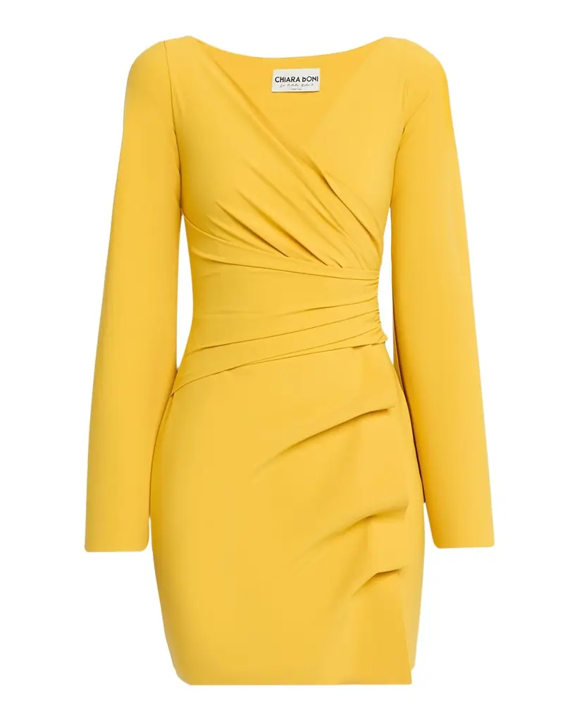 Chiara Boni La Petite Robe Isoshi Bodycon Faux Wrap Mini Dress
