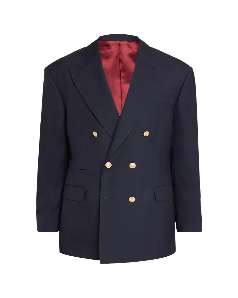 Brunello Cucinelli Men's Virgin Wool Double-Breasted Jacket
