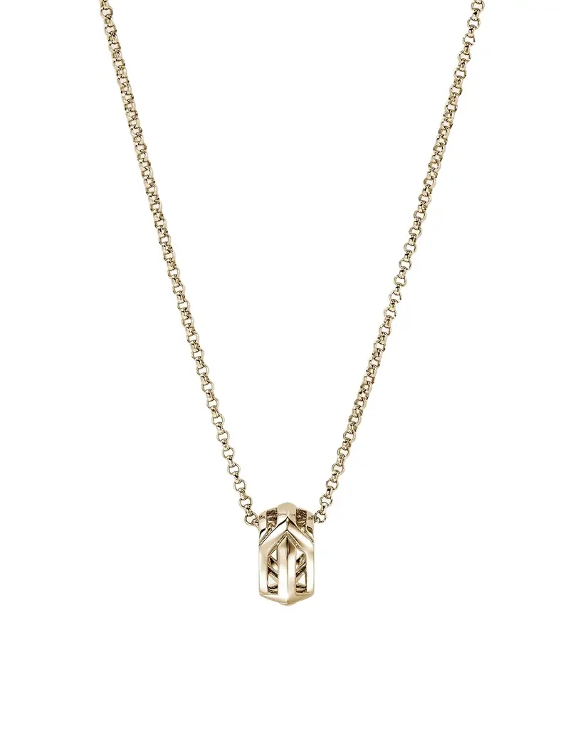 John Hardy Icon 50 Pendant Necklace in 14K Yellow Gold, 2mm, 18"L