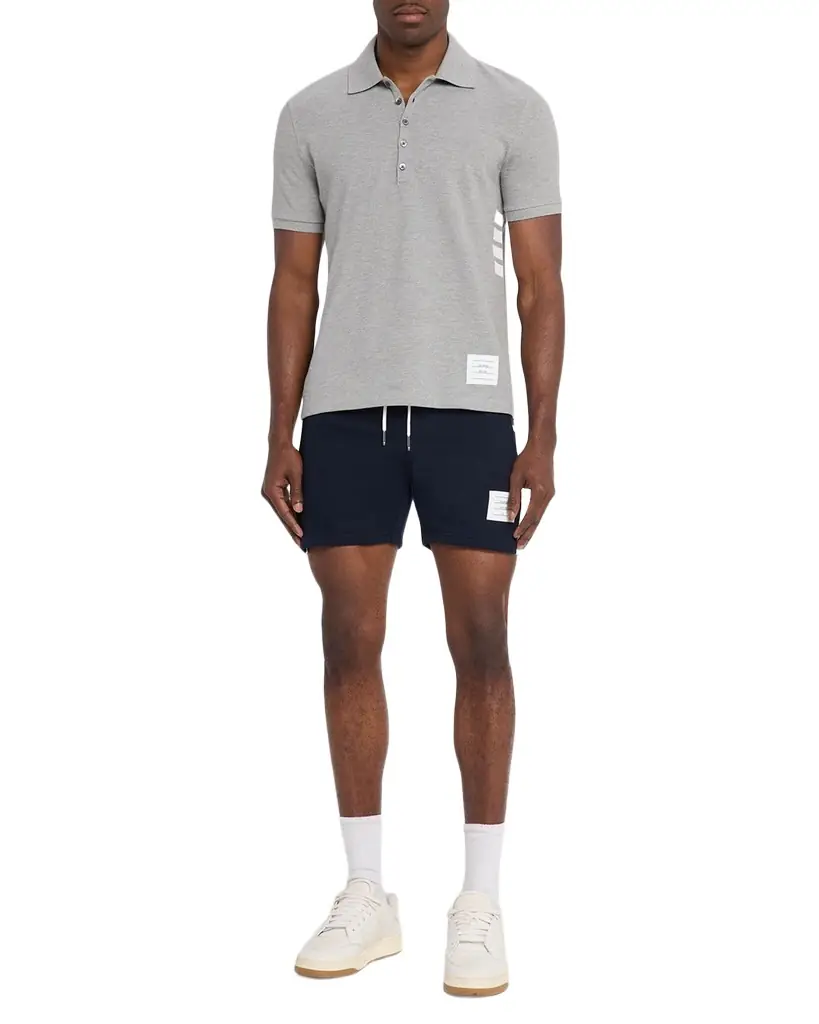 Thom Browne Men 's Pique 4-Bar Polo Shirt
