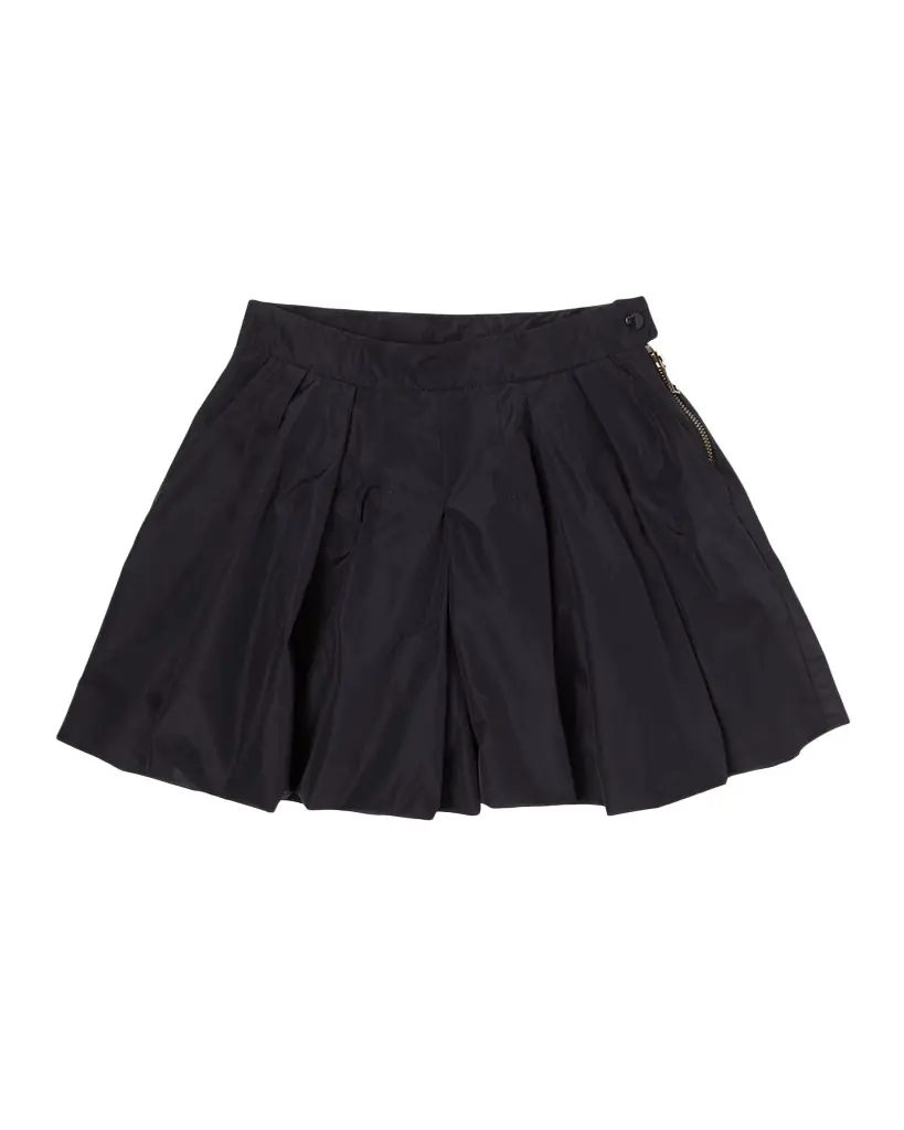 Moncler Girl 's Pleated Taffeta Shorts, Size 8-10