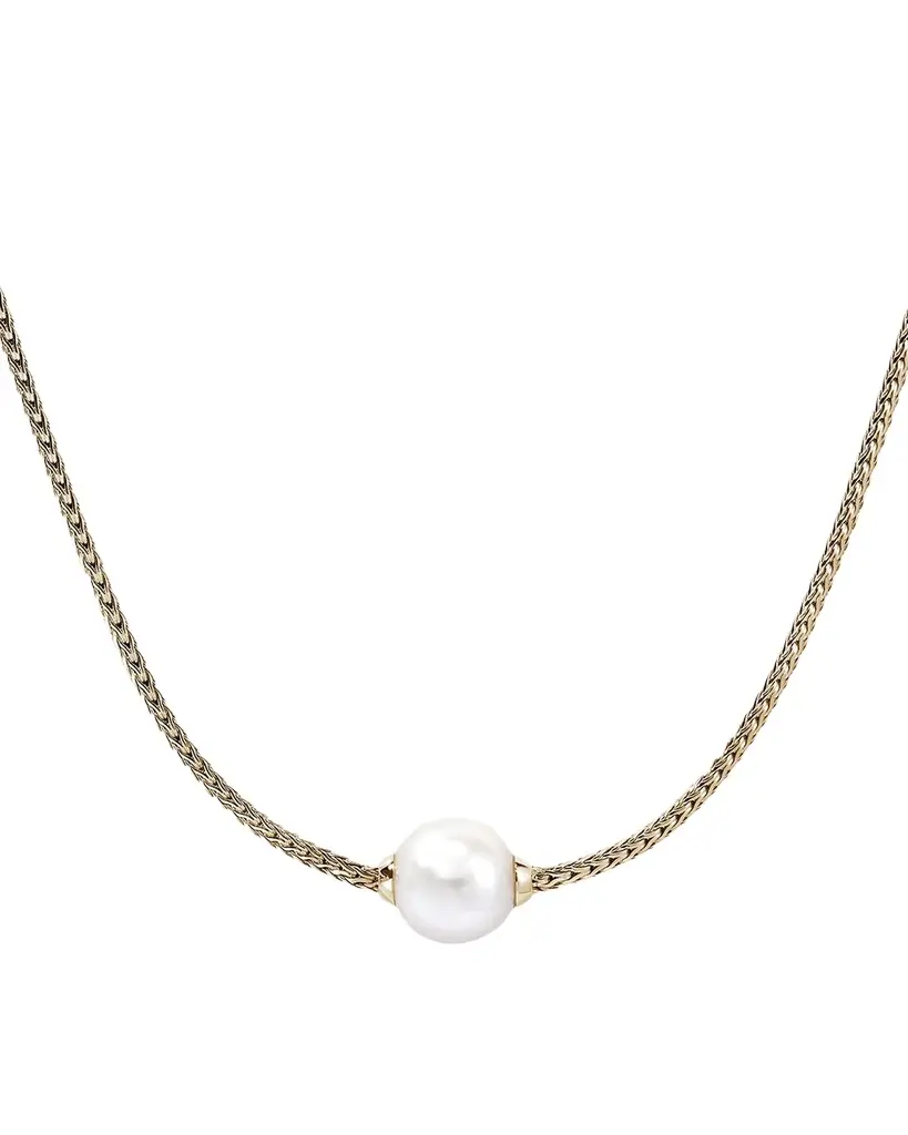 John Hardy JH Essential 14K Yellow Gold Freshwater Pearl Necklace, 1.8mm