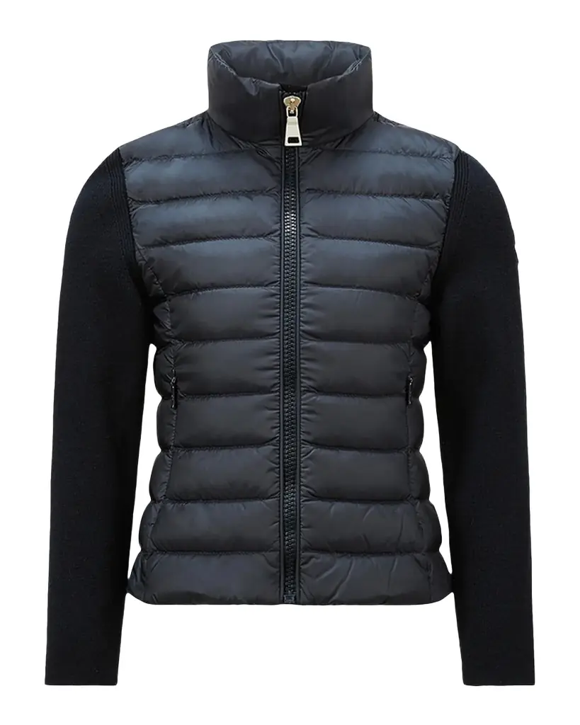 Moncler Girl 's Padded Wool Zip-Up Cardigan, Size -6