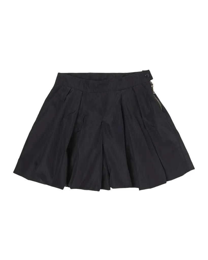 Moncler Girl 's Pleated Taffeta Shorts, Size 12-14