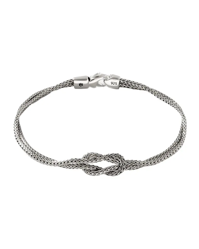 John Hardy Love Knot Sterling Silver Chain Bracelet, 1.8mm