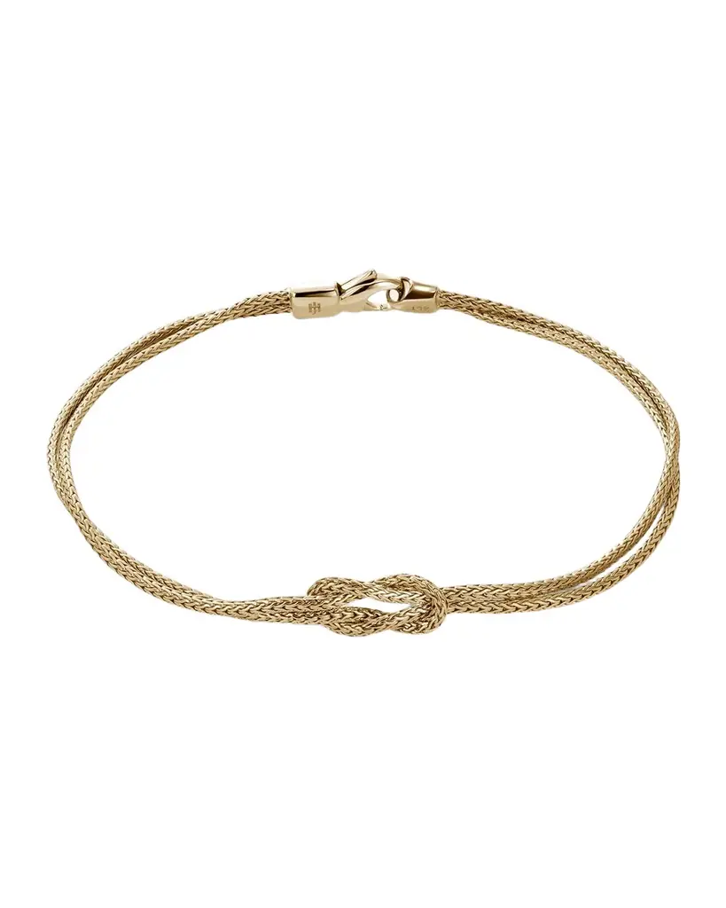 John Hardy Love Knot 14K Yellow Gold Chain Bracelet, 1.8mm