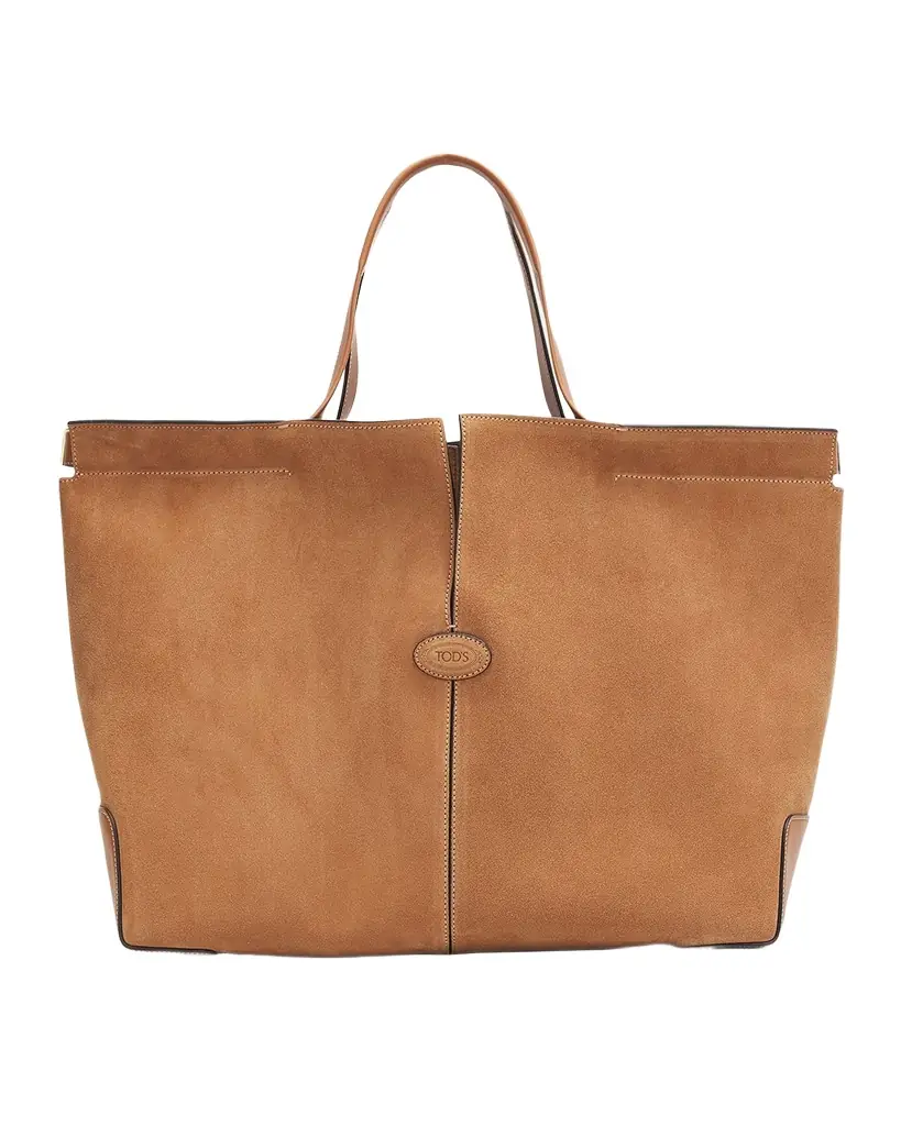 Tod 's Di Bag Folio Medium Suede Shopping Tote Bag