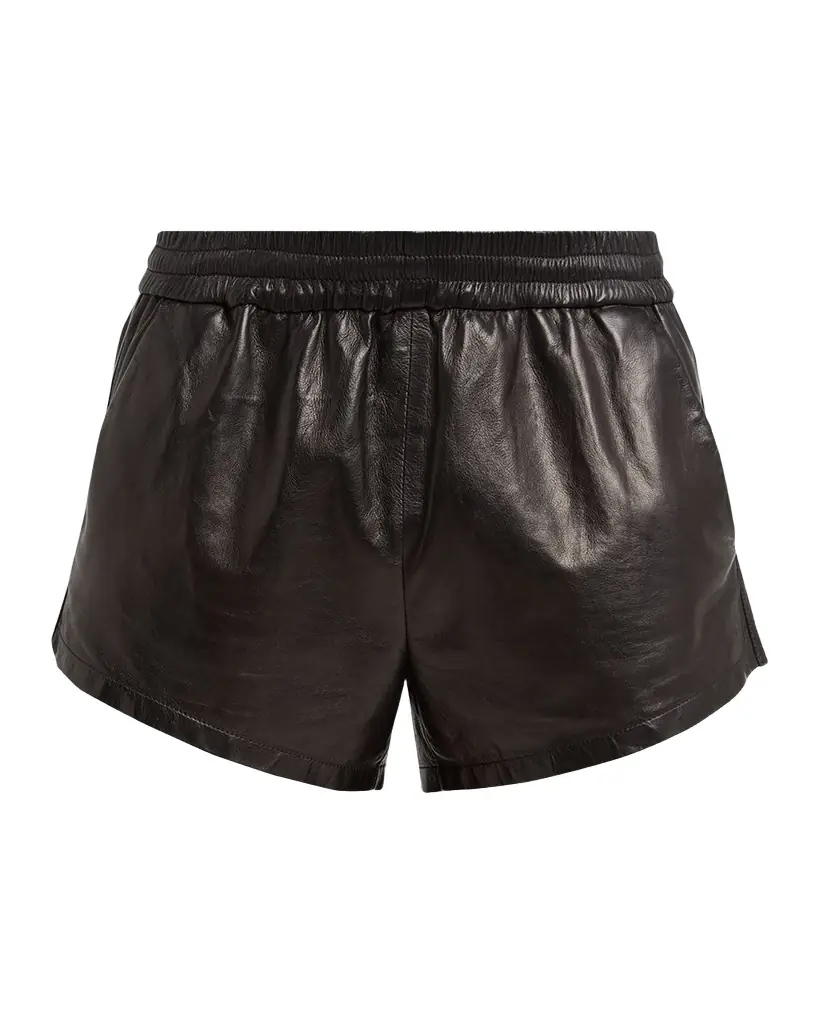 TOM FORD Men 's Nappa Leather Mini Pull-On Shorts